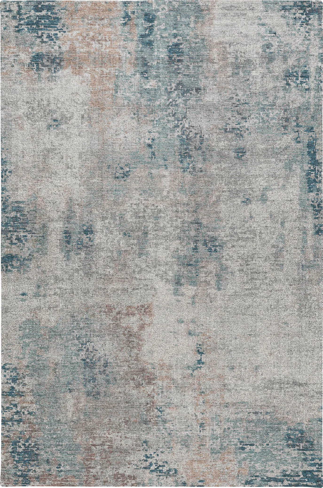 Memva Teal 8' x 10' Machine Washable Rug - Thumbnail - Image 1
