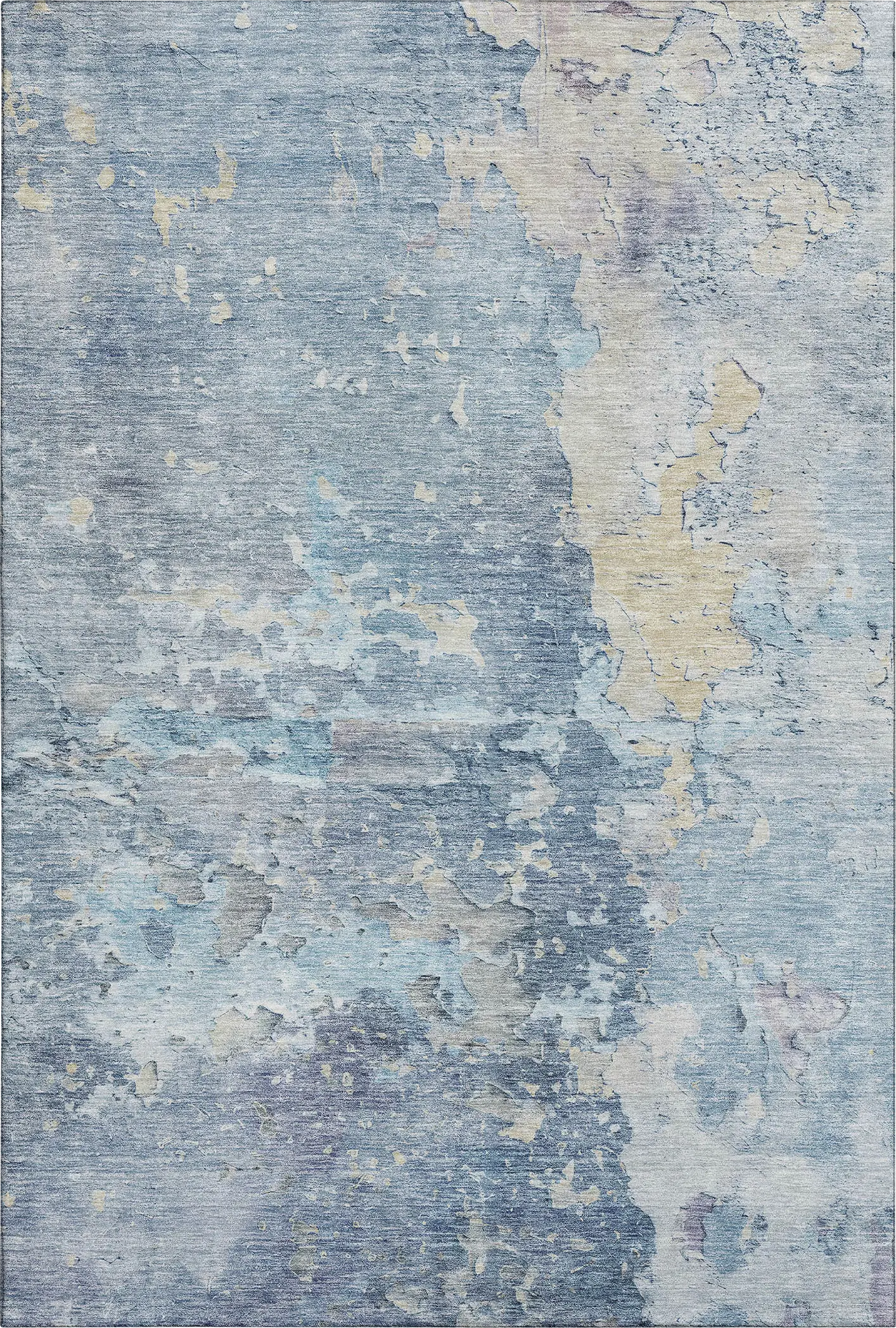 Amme Blue 8' x 10' Machine Washable Rug