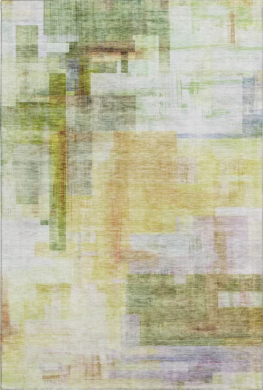 Hanne Green 8' x 10' Machine Washable Rug