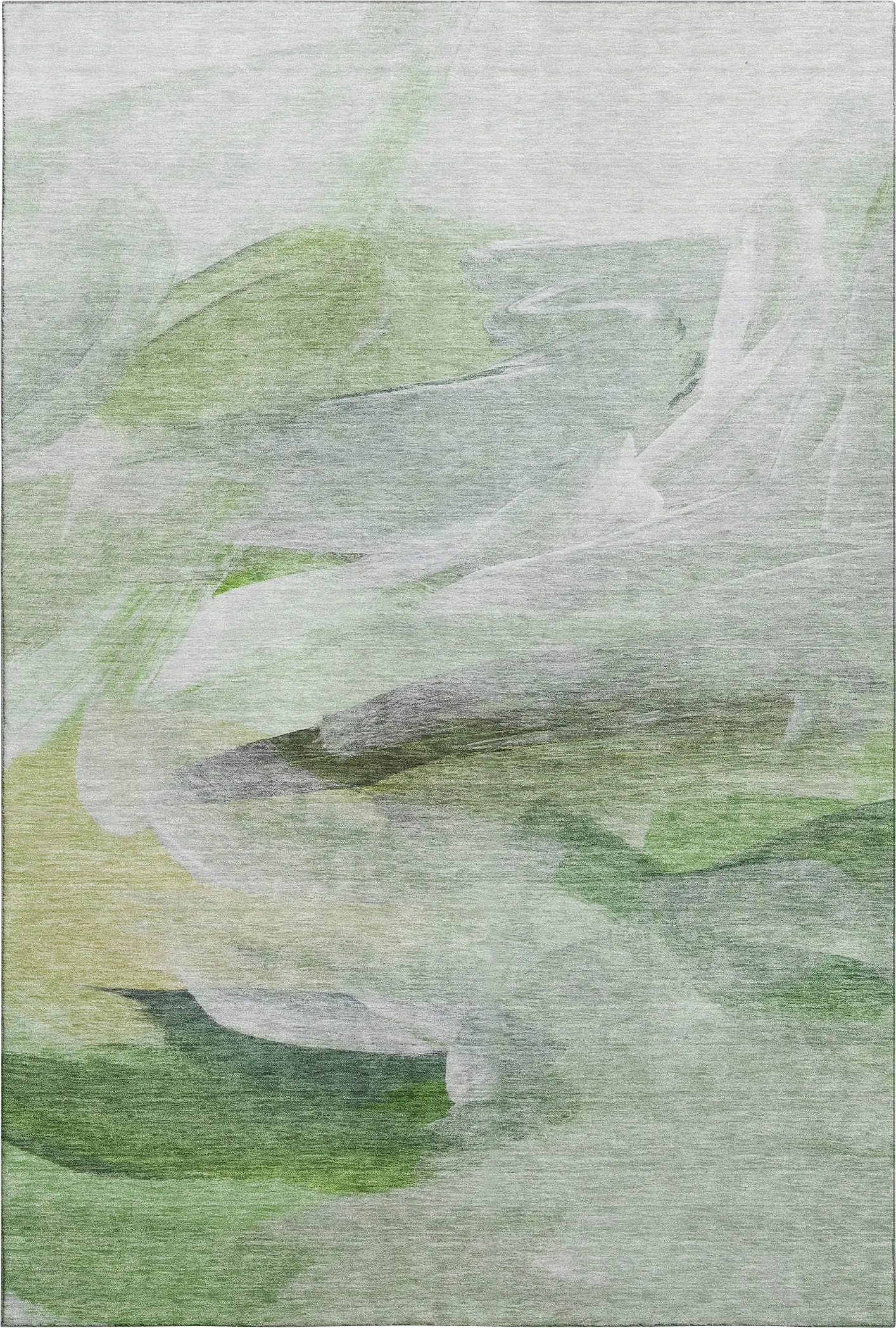 Tridi Green 8' x 10' Machine Washable Rug - Image 1