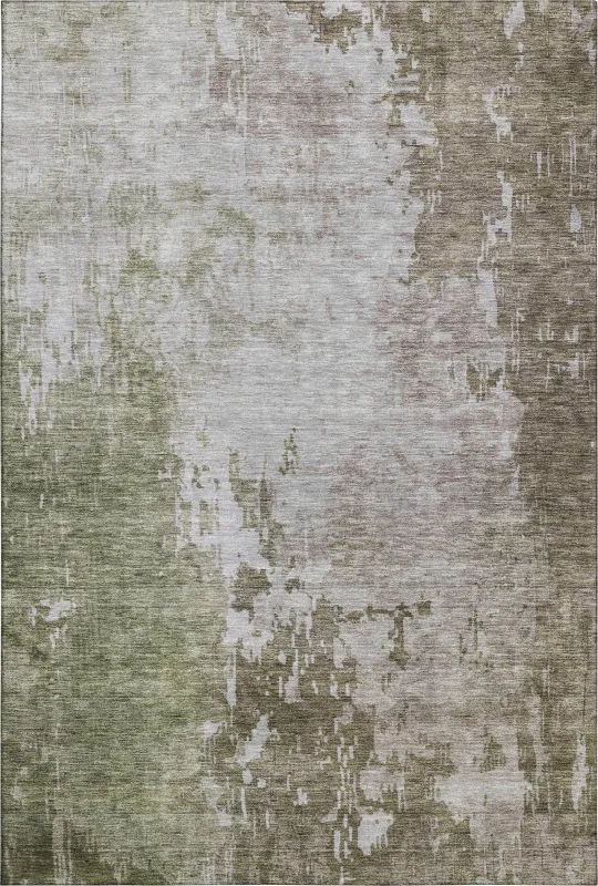 Shama Green 8' x 10' Machine Washable Rug