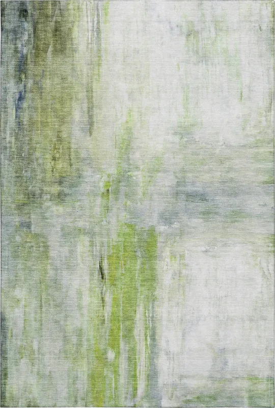 Kasti Green 8' x 10' Machine Washable Rug