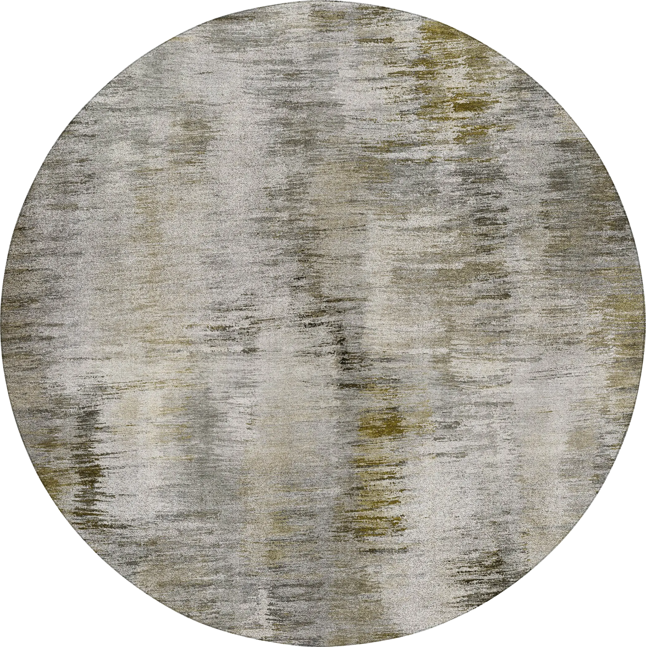 Breka Brown 8' Round Machine Washable Rug - Thumbnail - Image 1