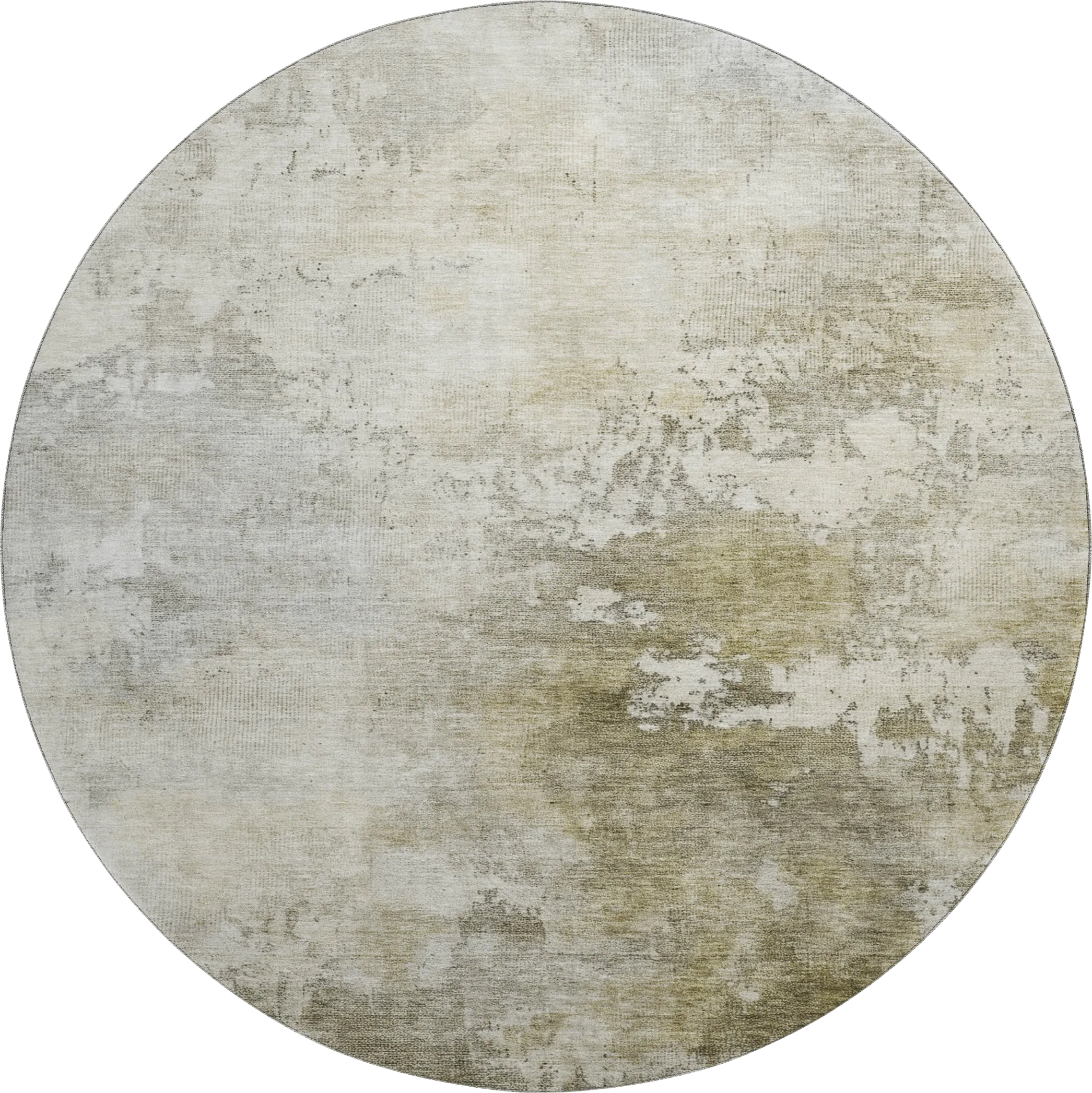 Wandi Tan 8' Round Machine Washable Rug - Thumbnail - Image 1