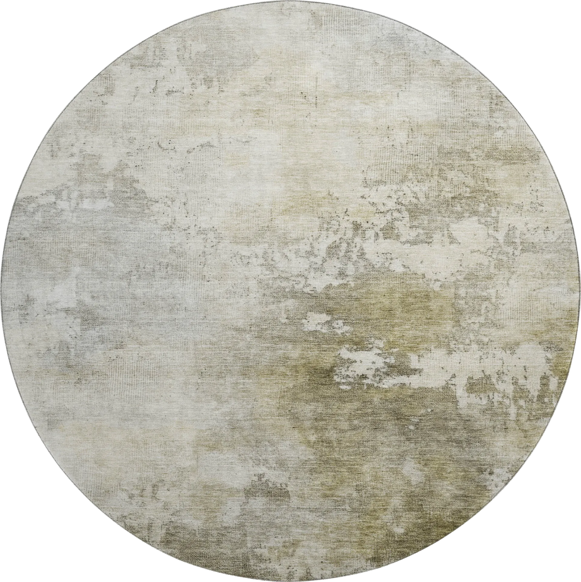 Wandi Tan 8' Round Machine Washable Rug - Image 1