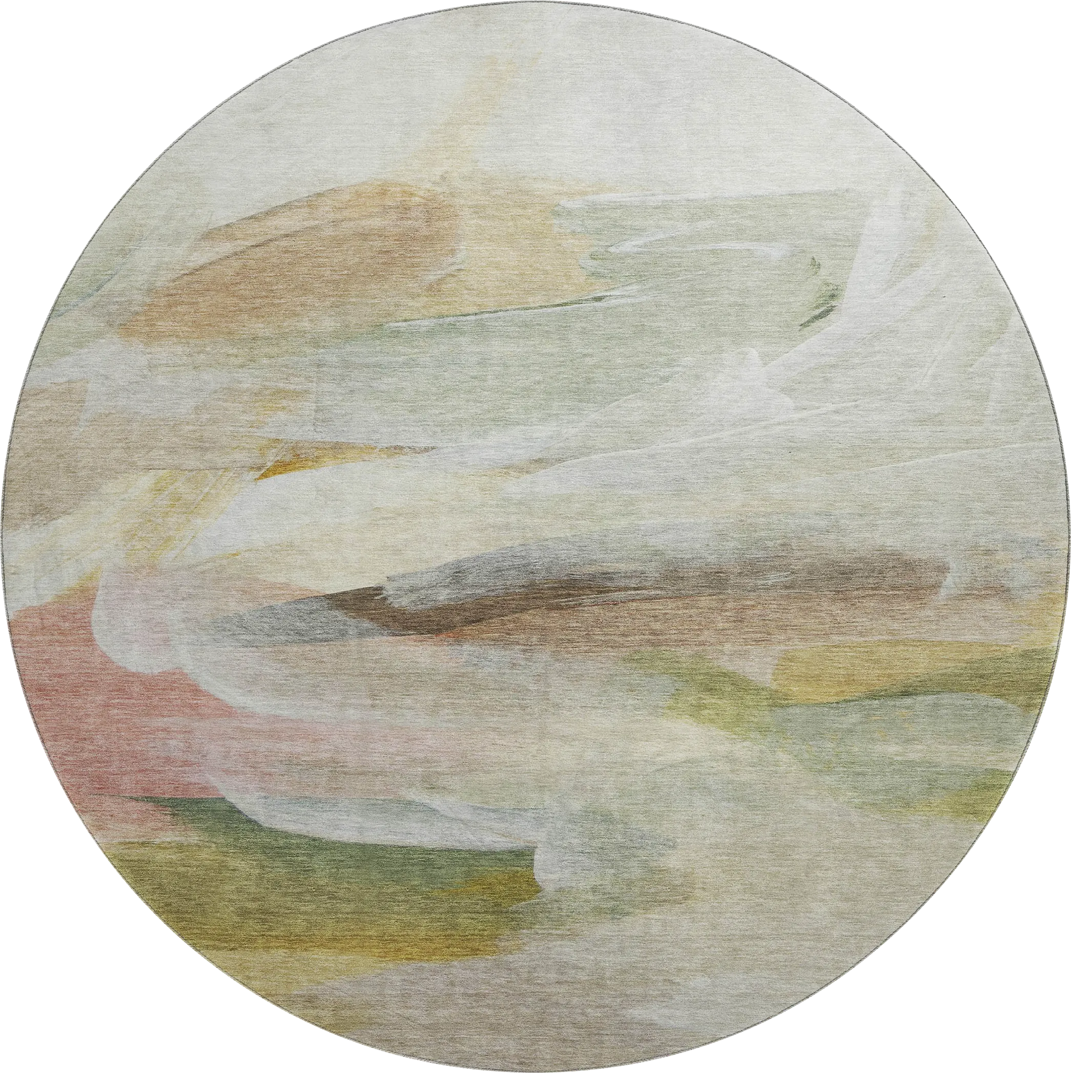 Tridi Multi 8' Round Machine Washable Rug - Thumbnail - Image 1