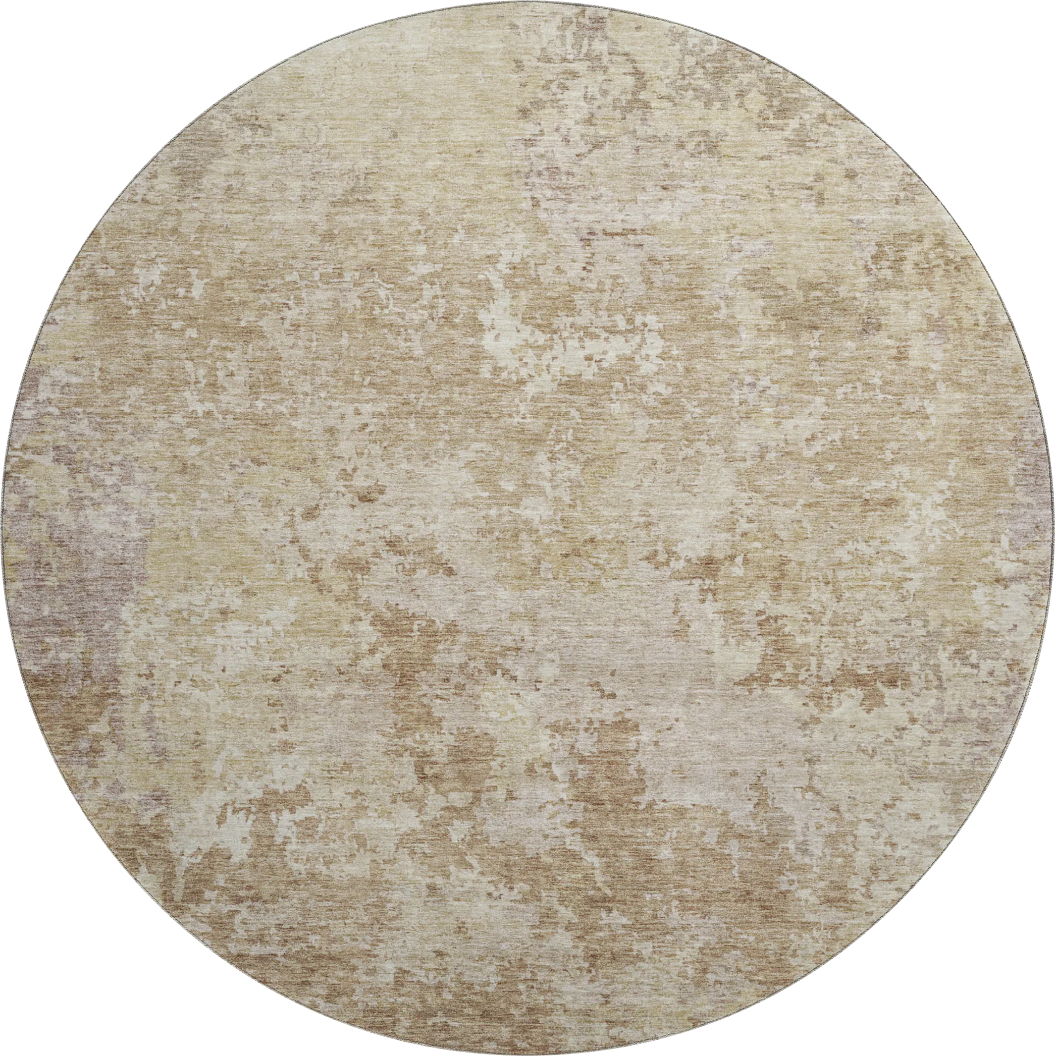 Jaisa Copper 8' Round Machine Washable Rug - Thumbnail - Image 1