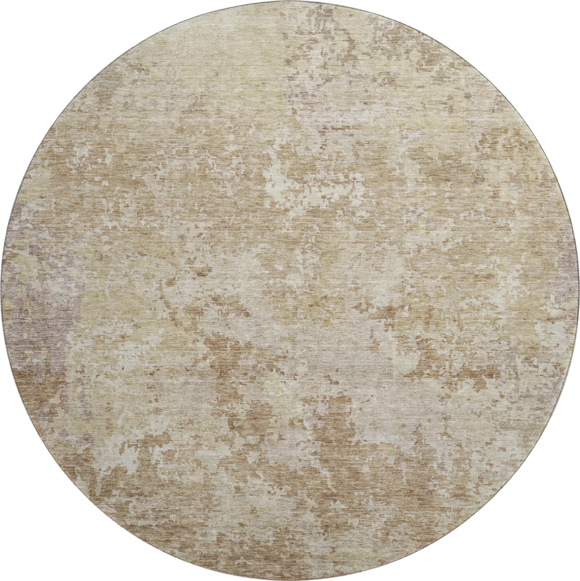 Jaisa Copper 8' Round Machine Washable Rug - Image 1