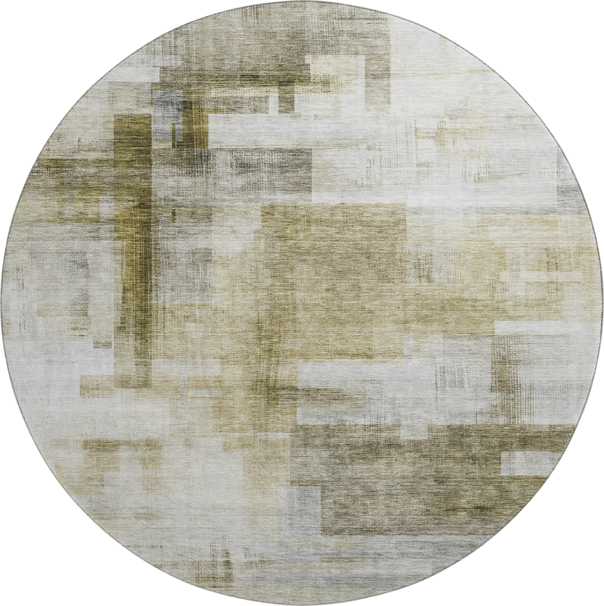Hanne Brown 8' Round Machine Washable Rug - Thumbnail - Image 1