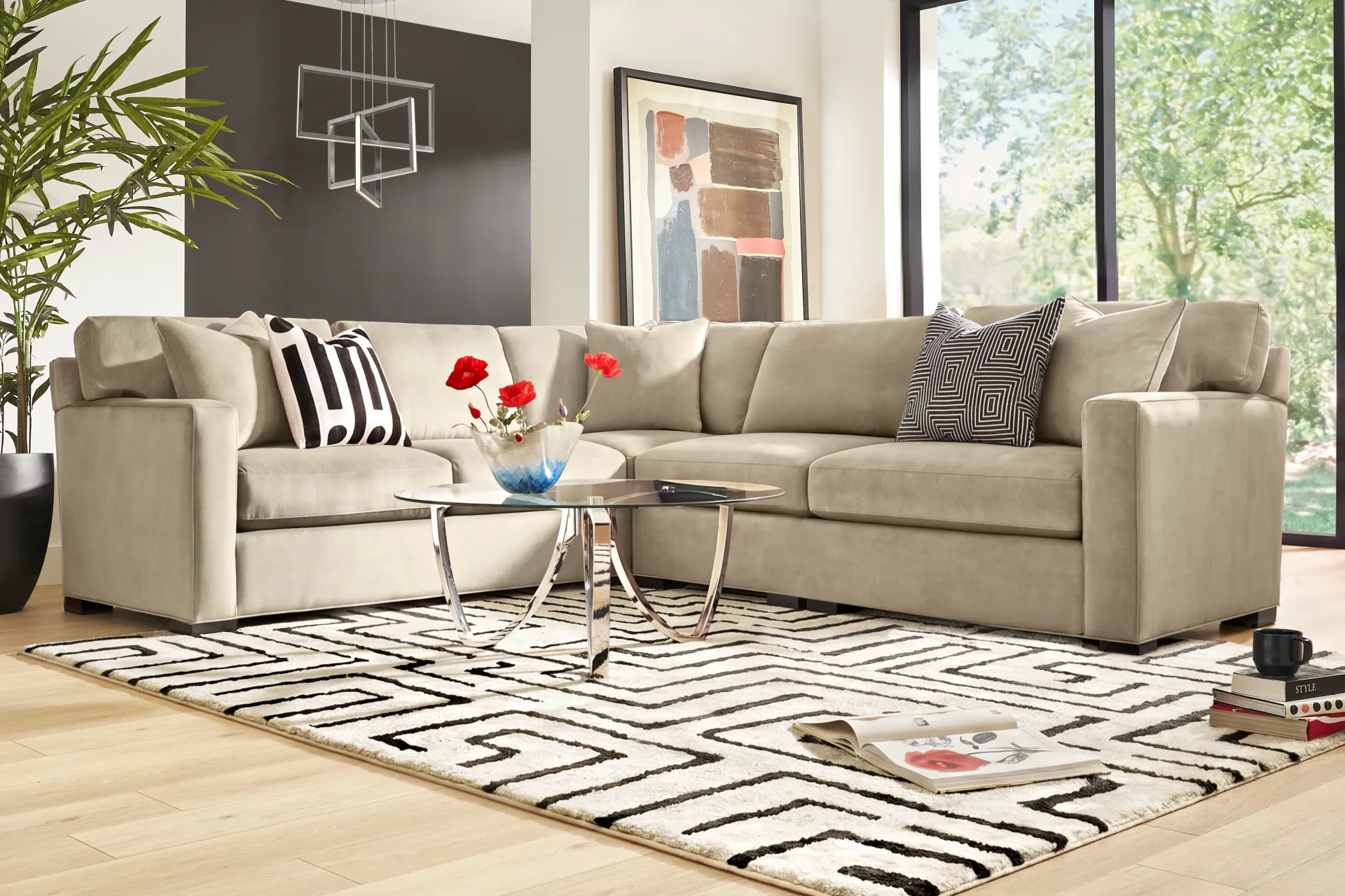 Harmonie Light Taupe 2 Pc Sectional - Image 1