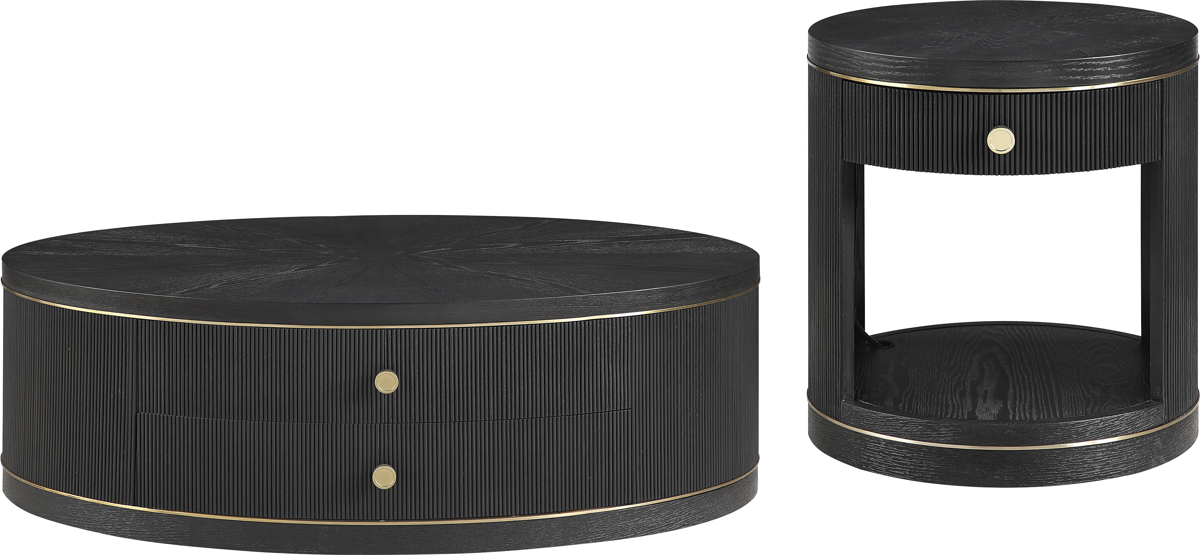 Wilshire Black 2 Pc Table Set - Thumbnail - Image 1
