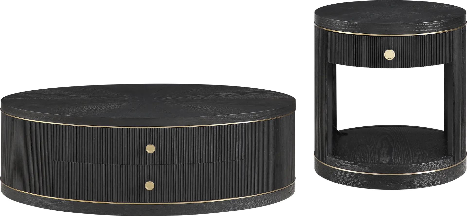 Wilshire Black 2 Pc Table Set