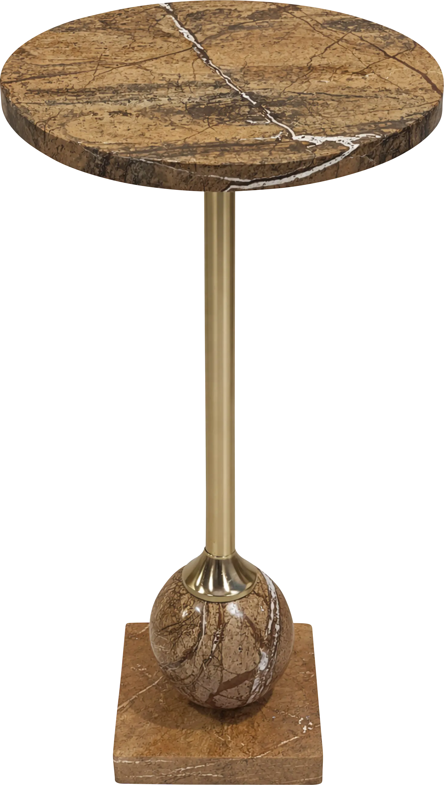 Avathu Gold/Brown Accent Table - Thumbnail - Image 1