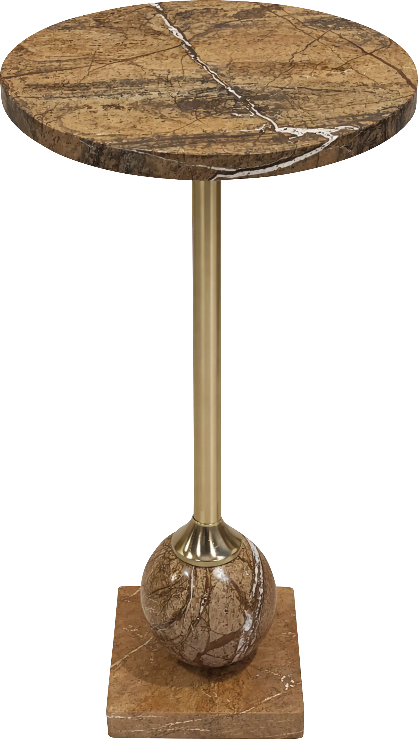 Avathu Gold/Brown Accent Table