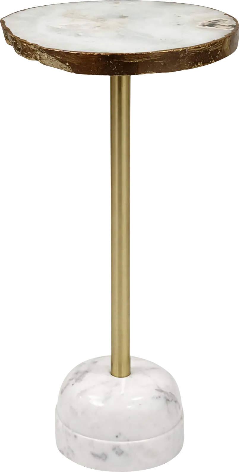 Nonci Gold/White Accent Table - Image 1