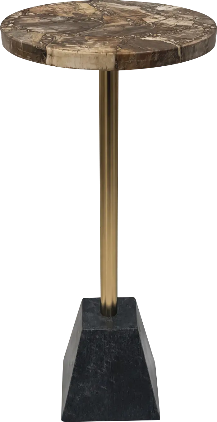 Aryen Gold/Brown Accent Table