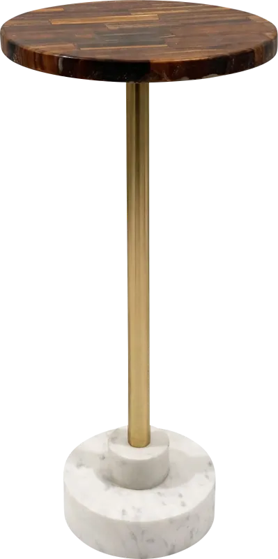 Seleis Brown/Gold Accent Table