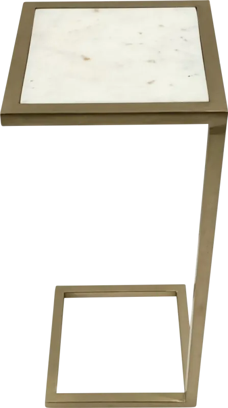 Hryle Gold/White Accent Table