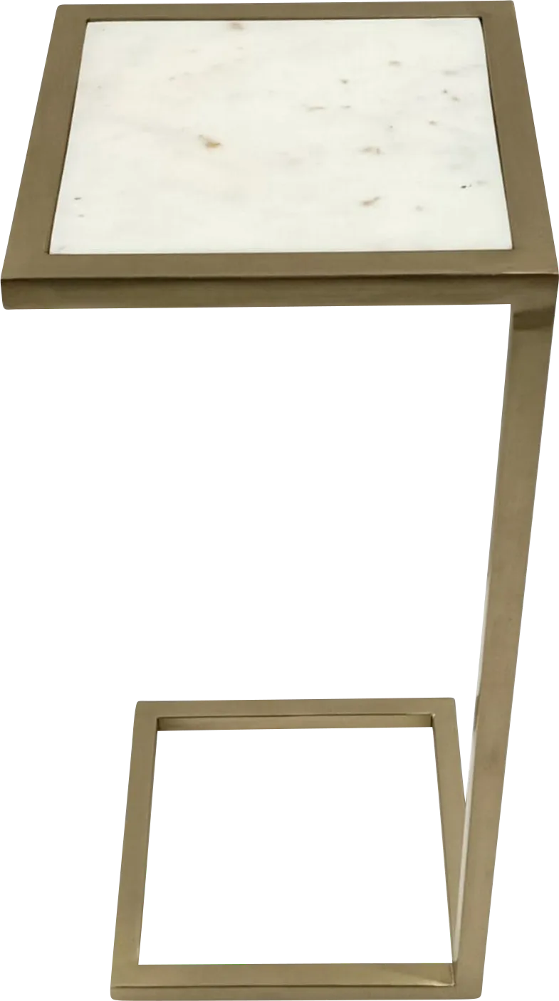 Hryle Gold/White Accent Table - Image 1