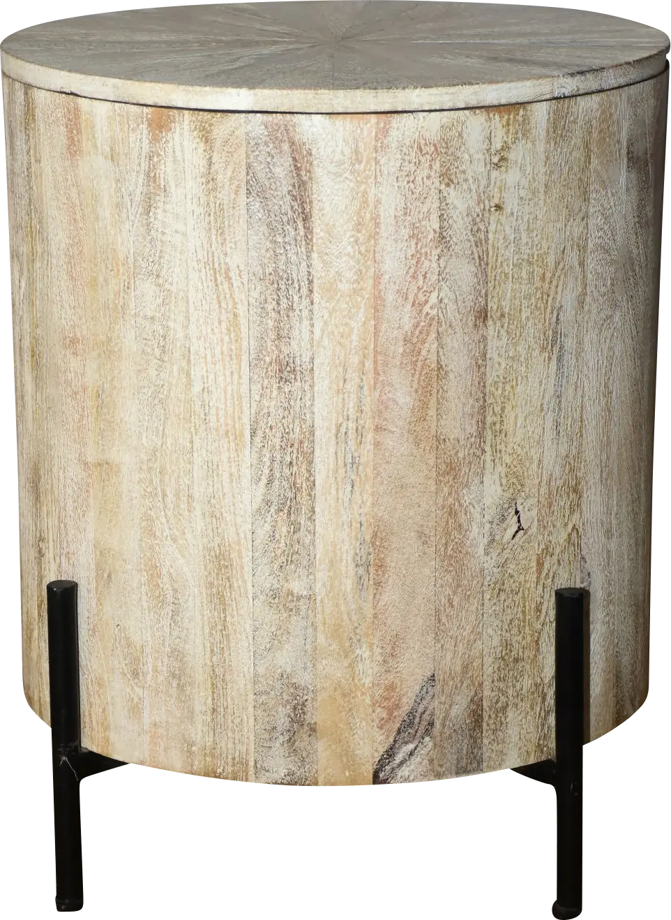 Wezani Weathered/Black End Table