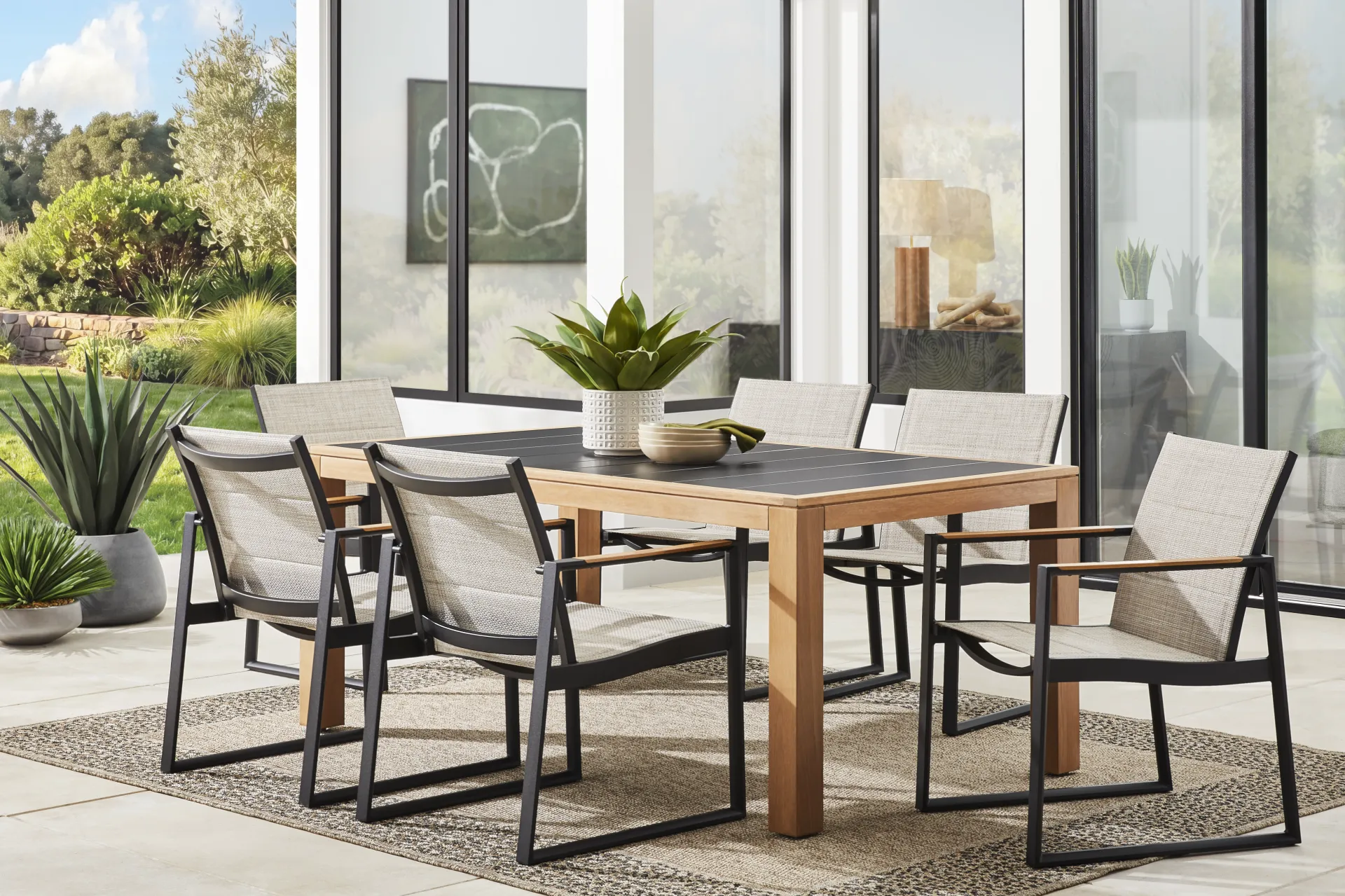 Shoreview Black Outdoor Arm Chair - Image 2