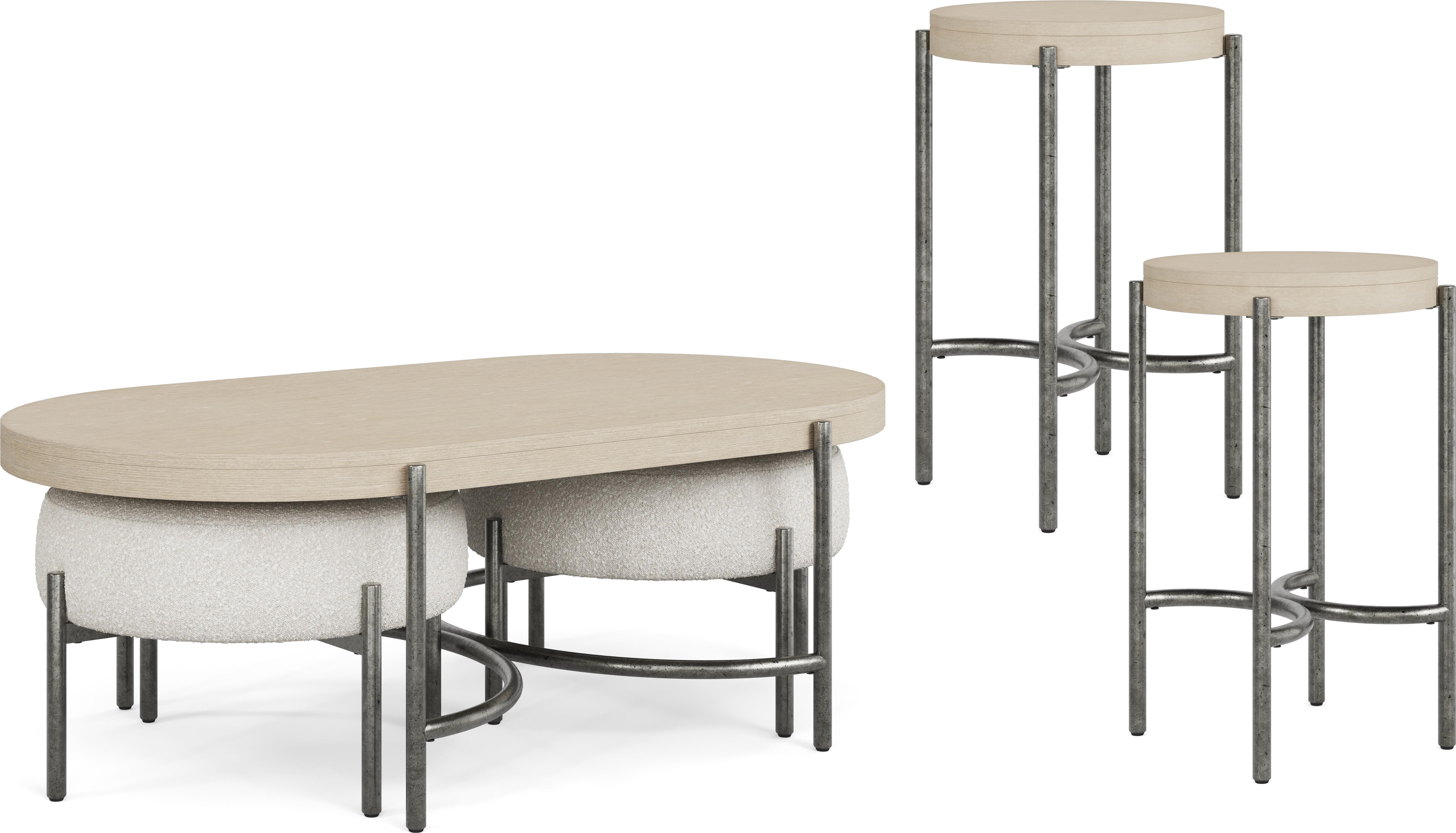 Cheshire Gray 3 Pc Table Set - Thumbnail - Image 1