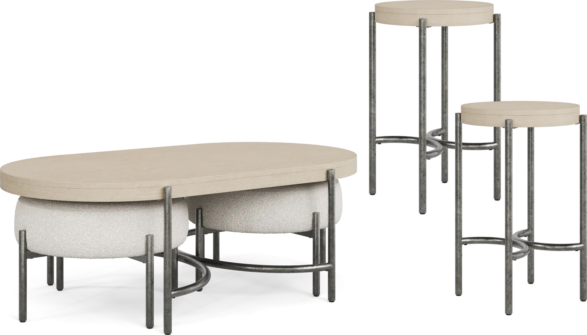 Cheshire Gray 3 Pc Table Set - Image 1