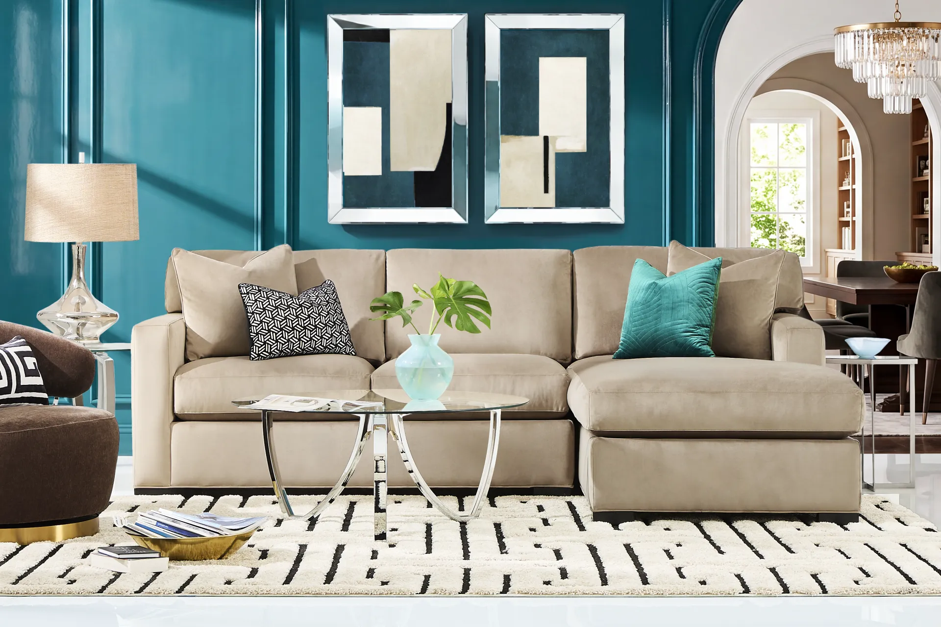 Harmonie Light Taupe 2 Pc Sectional - Image 1