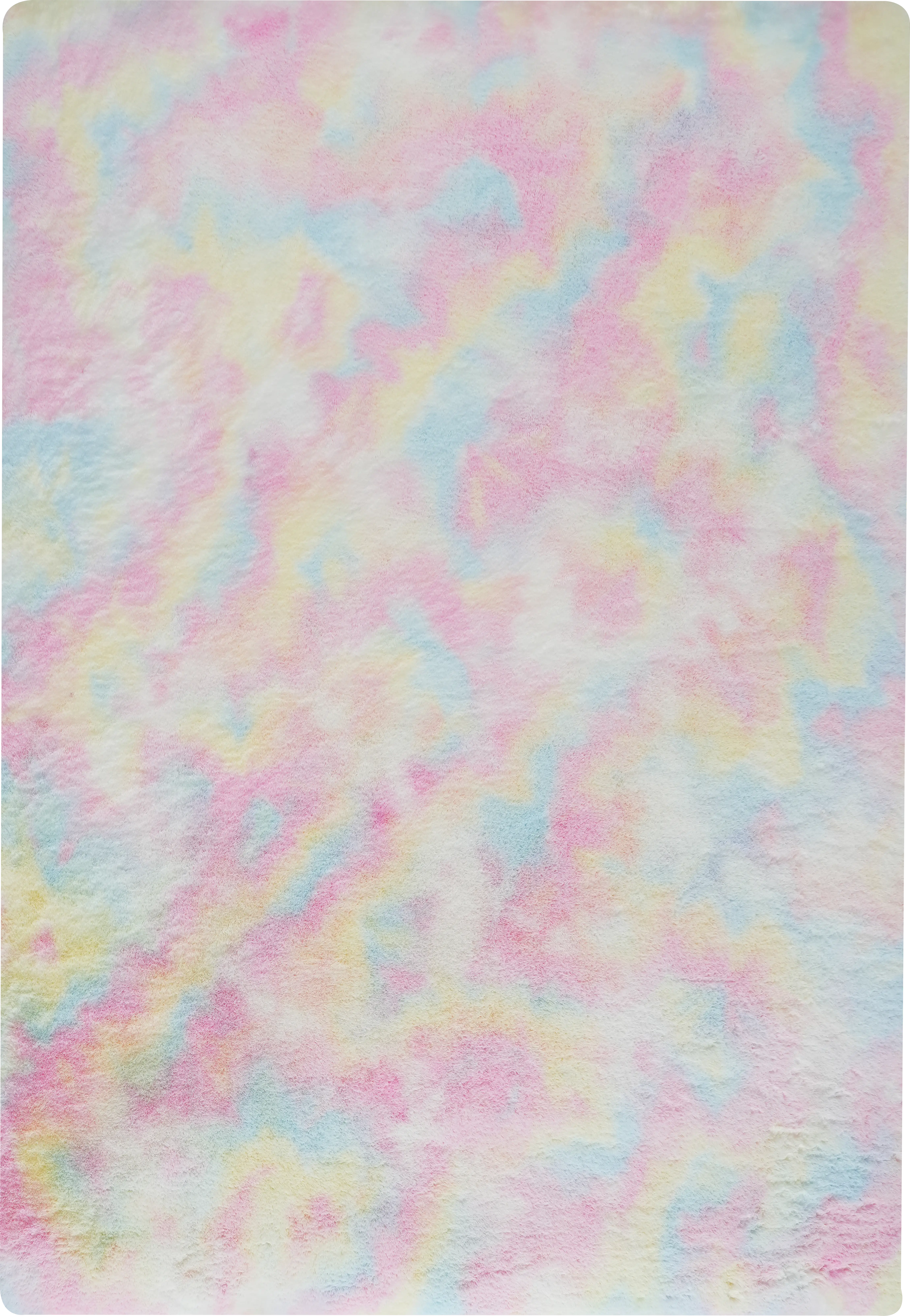 Kids Cozy Fur Tie-Dye 5' x 7' Memory Foam Rug - Image 1