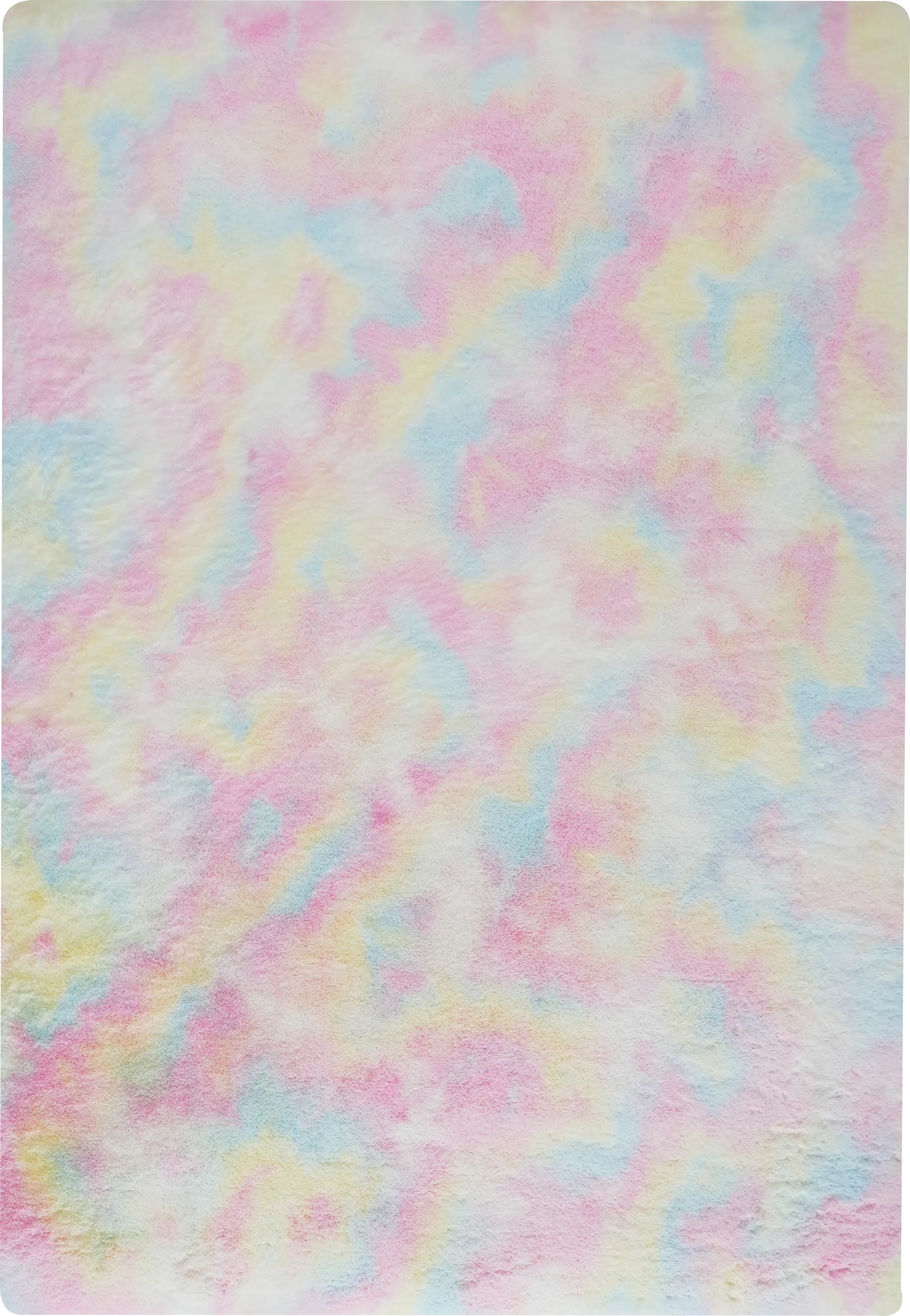 Kids Cozy Fur Tie-Dye 5' x 7' Memory Foam Rug - Image 1