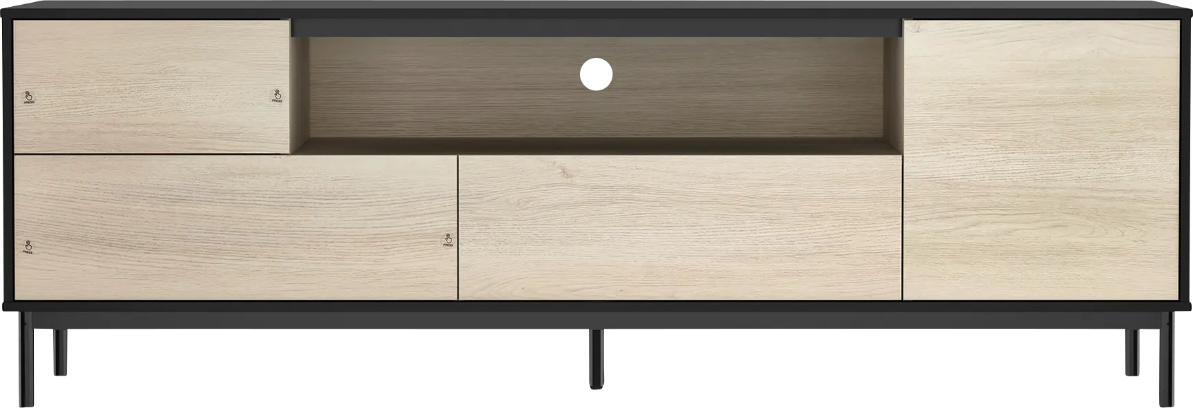 Nilar Black/Natural 71 in. Console