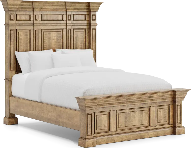 3 pc queen panel bed