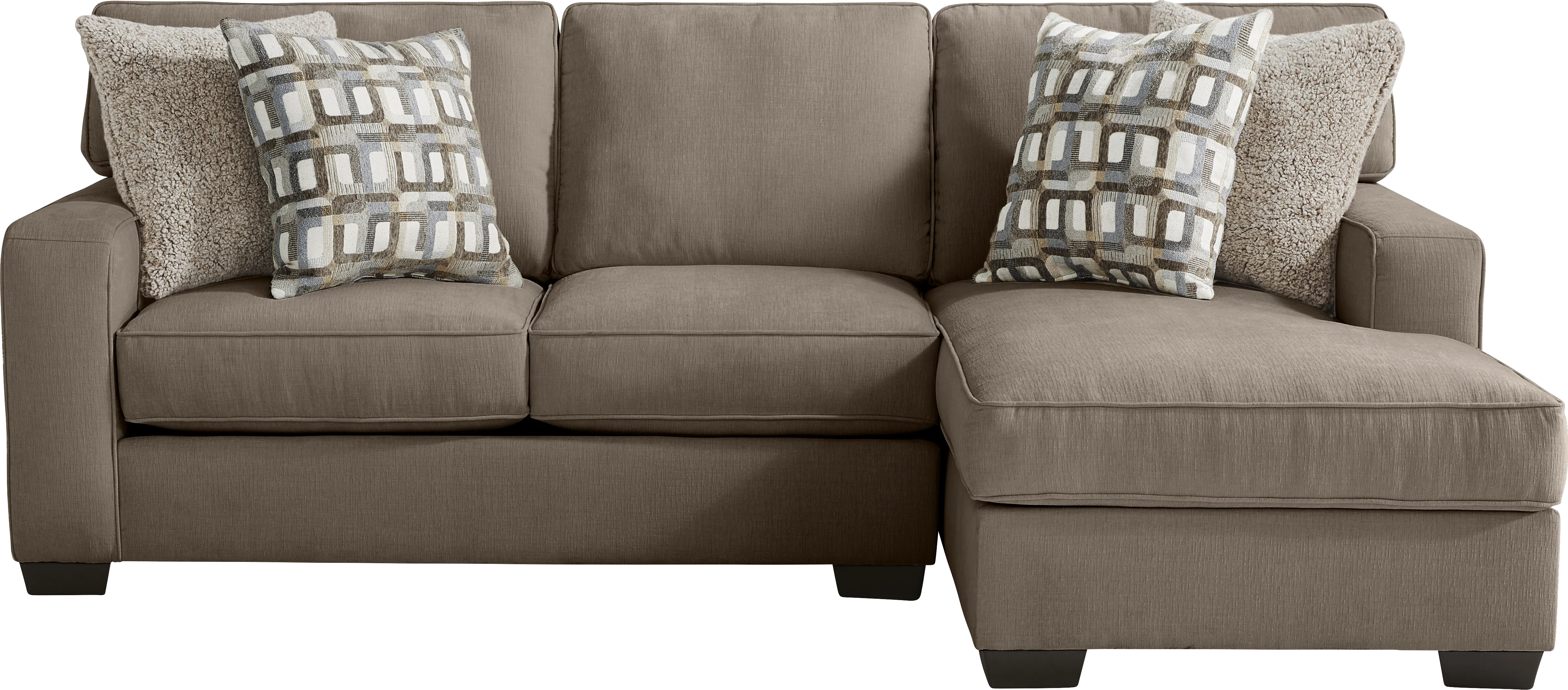 Haskins Brown 2 Pc Sectional - Thumbnail - Image 1