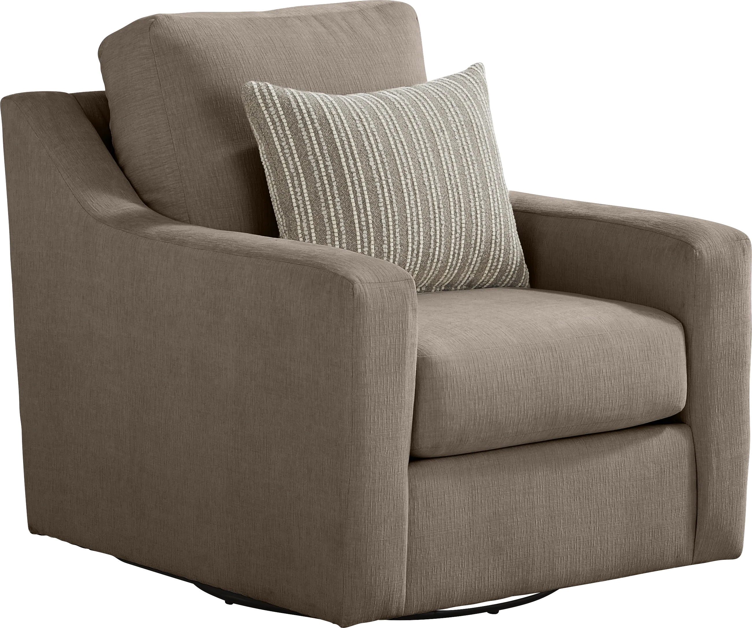 Haskins Brown Swivel Chair - Thumbnail - Image 1