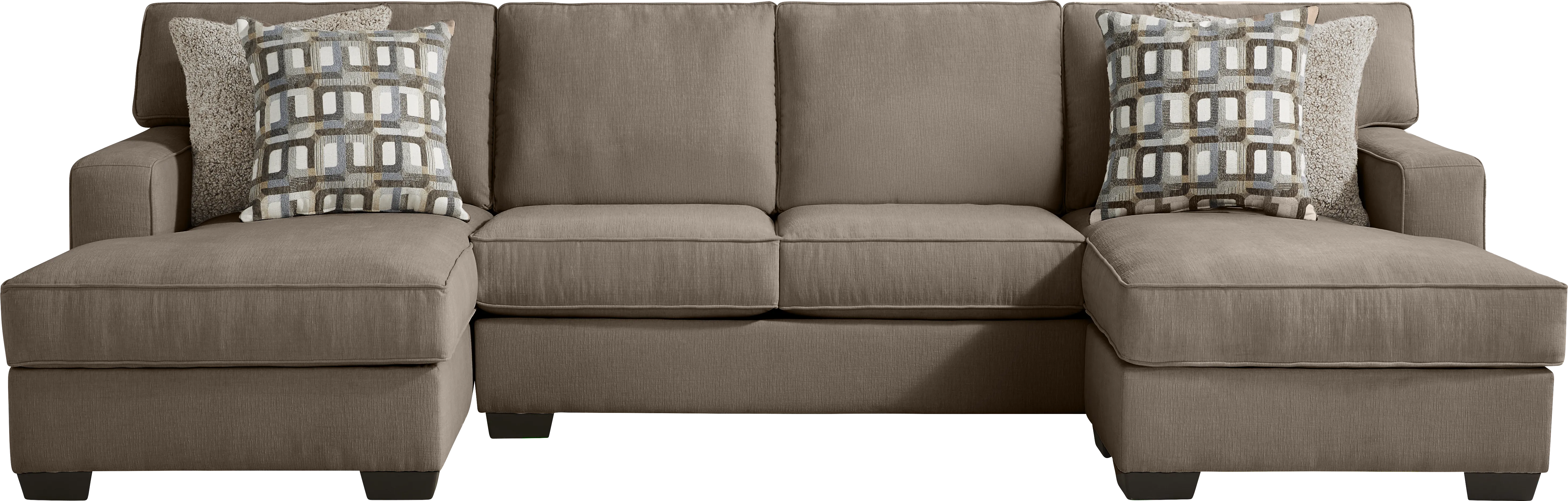 Haskins Brown 2 Pc Sectional - Thumbnail - Image 1