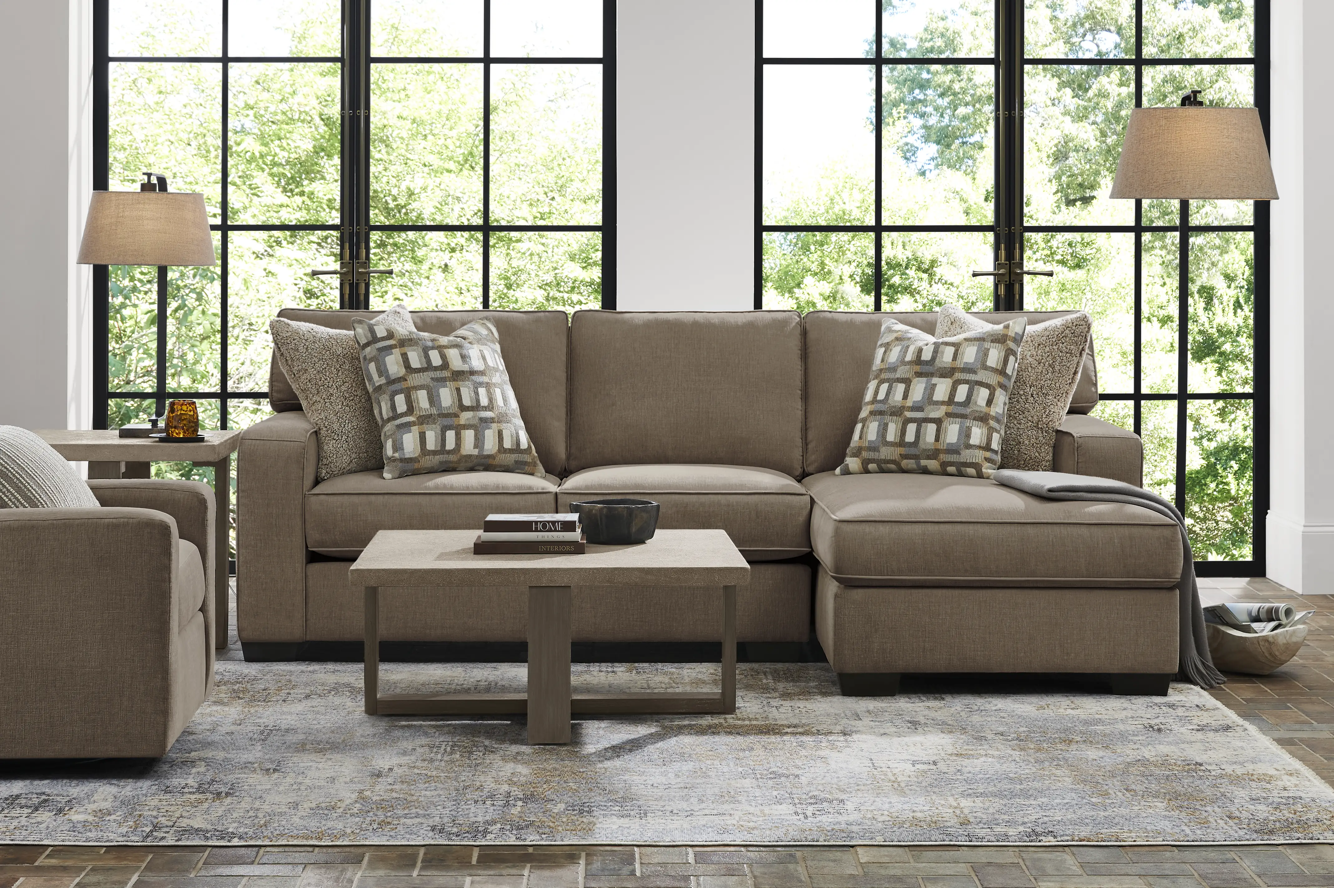 Haskins Brown 2 Pc Sectional - Thumbnail - Image 2
