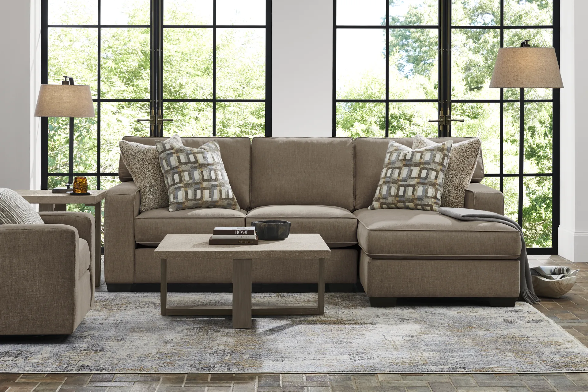 Haskins Brown 2 Pc Sectional - Image 2