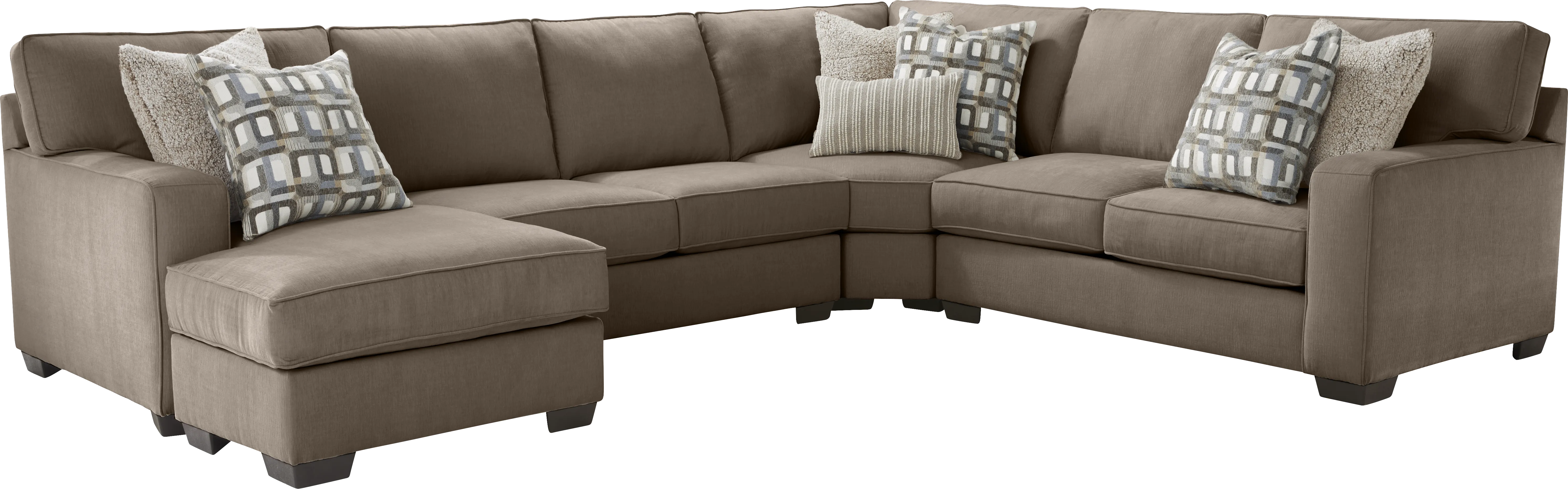 Haskins Brown 3 Pc Sectional - Thumbnail - Image 1