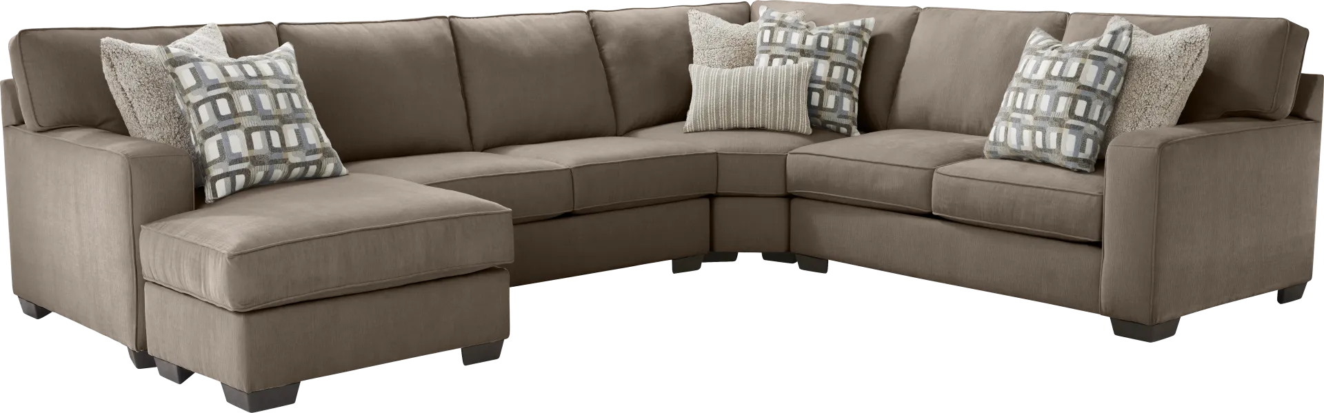 Haskins Brown 3 Pc Sectional - Image 1