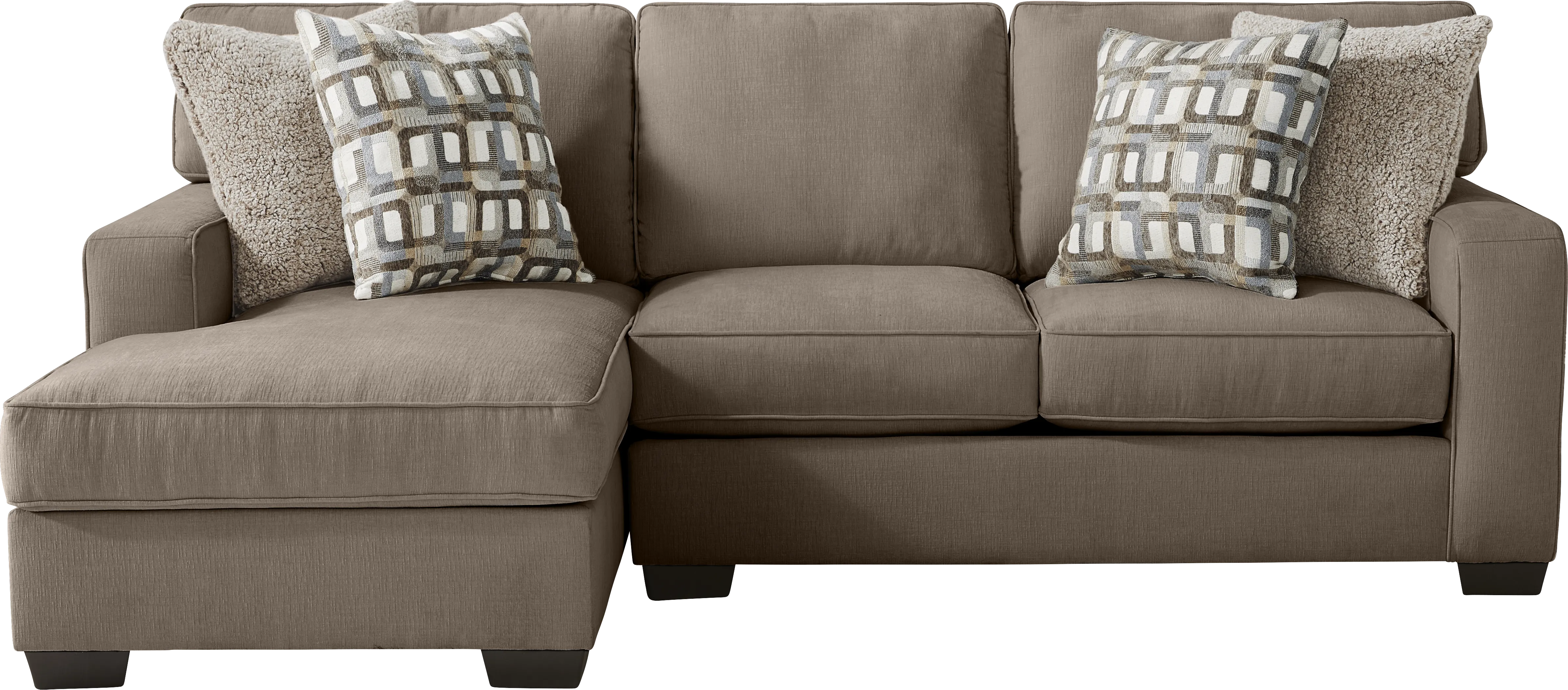 Haskins Brown 2 Pc Sectional - Thumbnail - Image 1