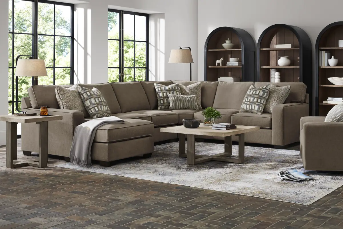 Haskins Brown 3 Pc Sectional