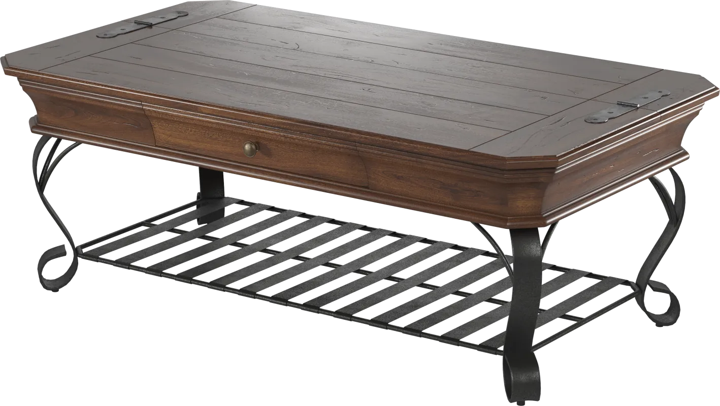 Coronado Bay Brown Cherry Cocktail Table