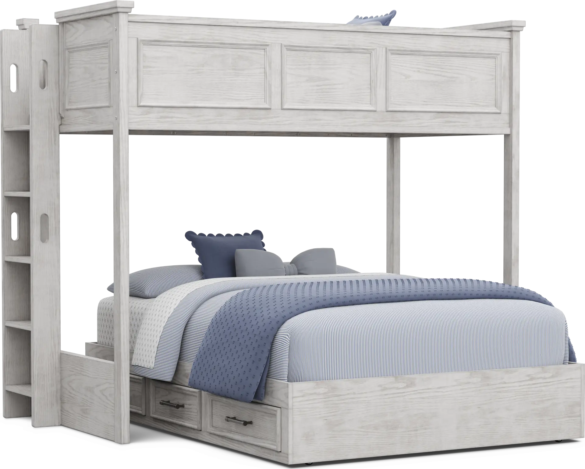 Kids Canyon Lake 2.0 Ash Gray Twin/Full Bunk Bed