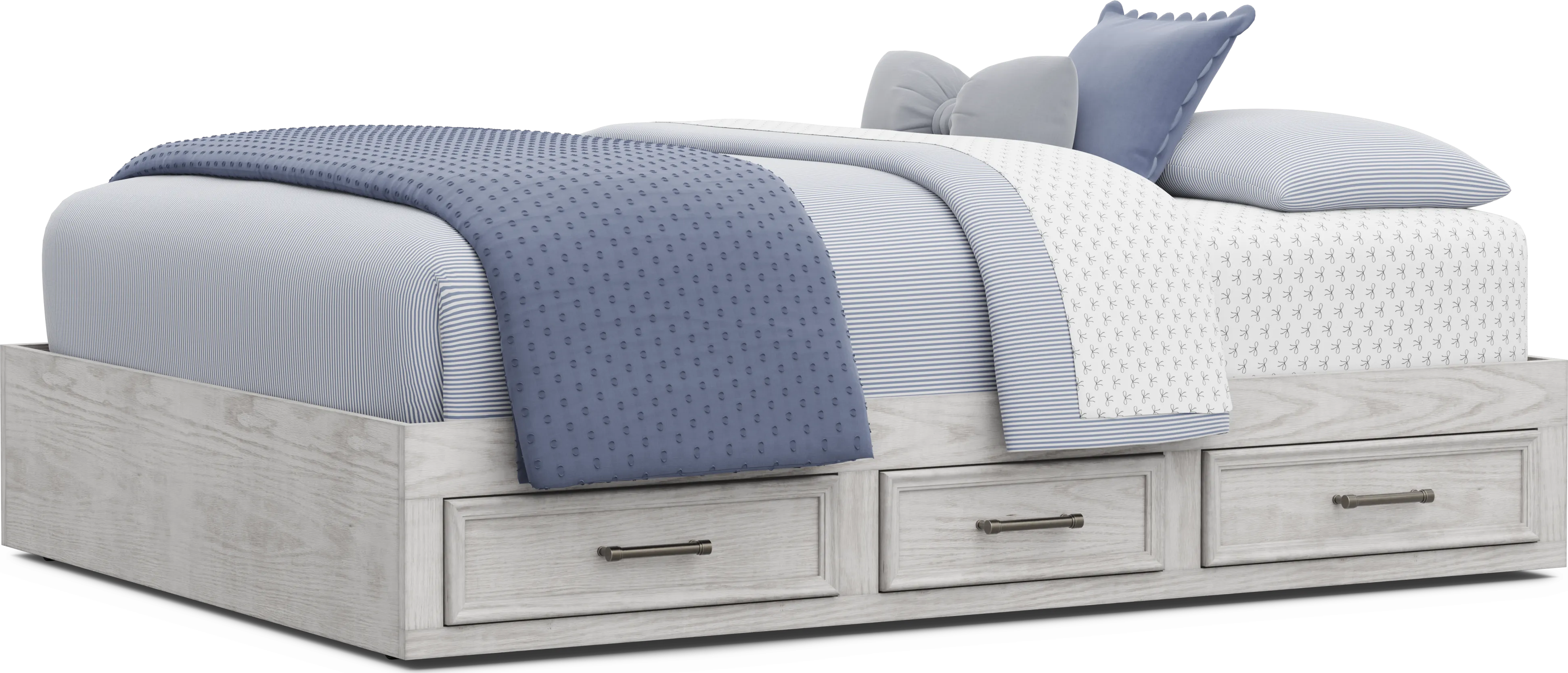 Kids Canyon Lake 2.0 Ash Gray Full Platform Bed - Thumbnail - Image 1