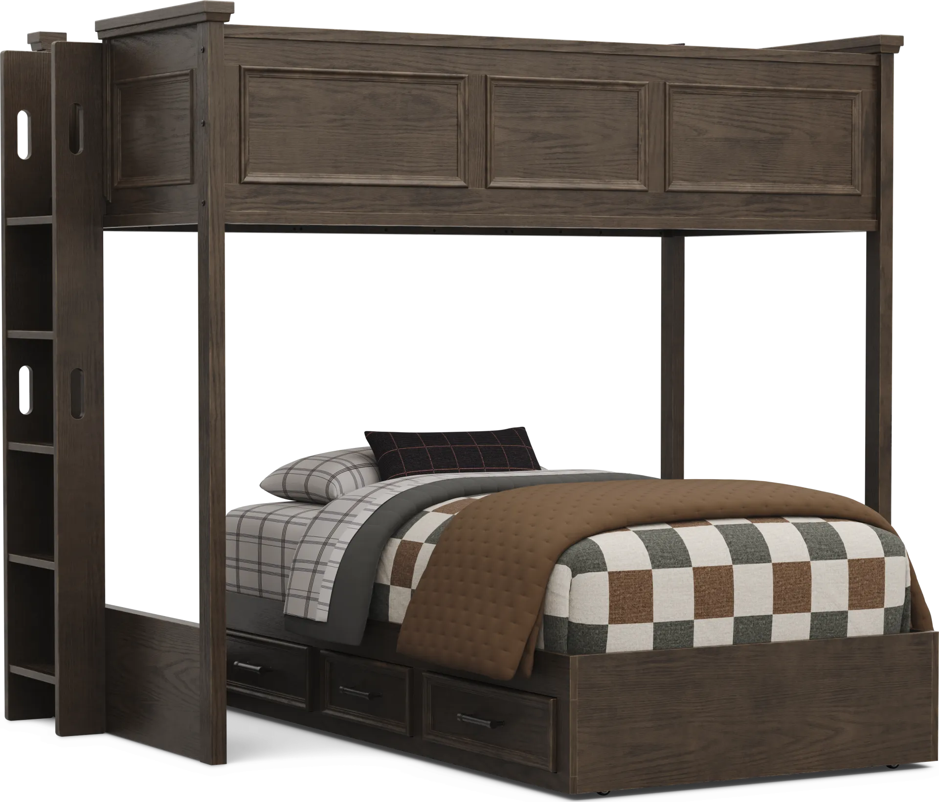 Kids Canyon Lake 2.0 Java Twin/Twin Bunk Bed - Image 1
