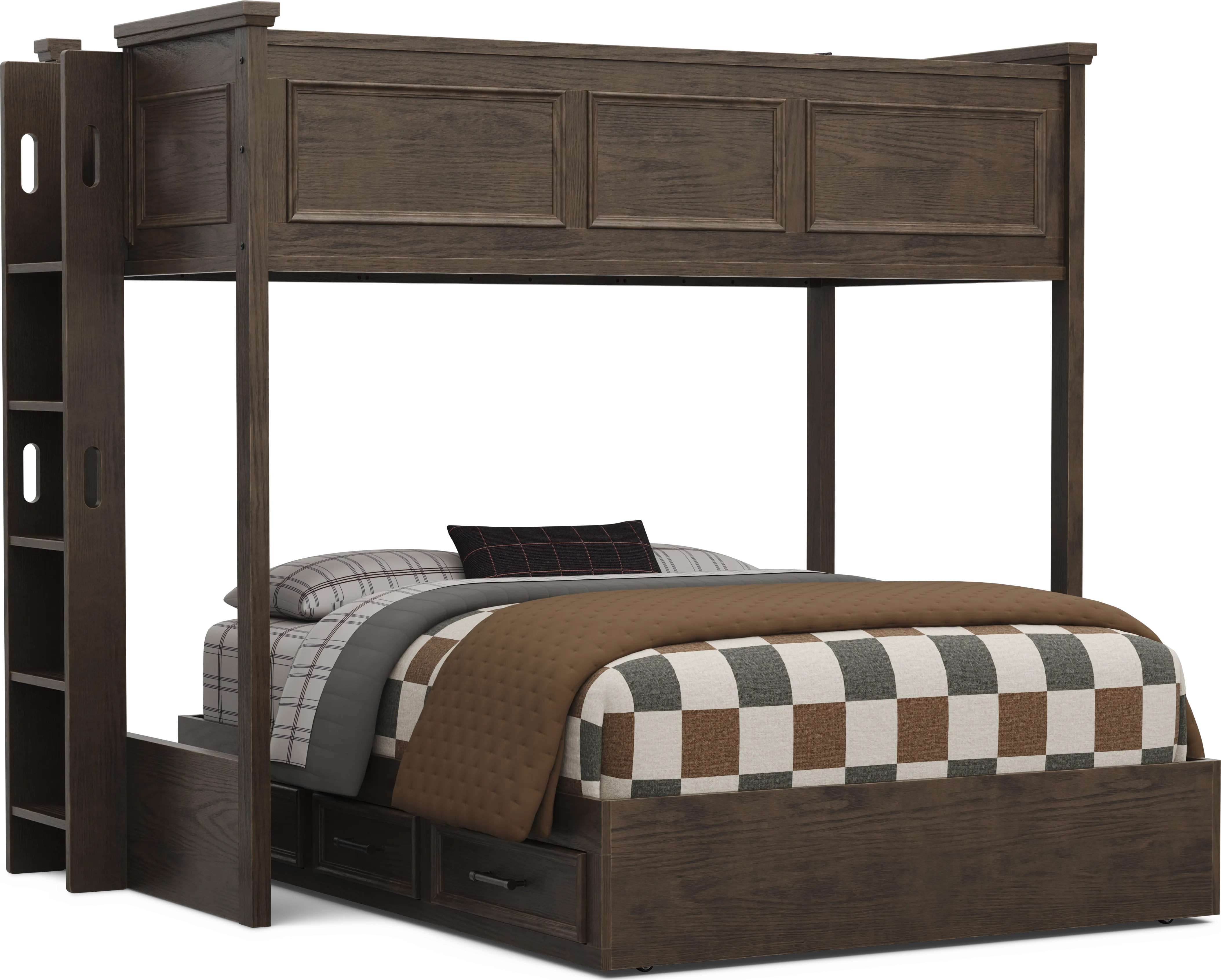 Kids Canyon Lake 2.0 Java Twin/Full Bunk Bed - Thumbnail - Image 1