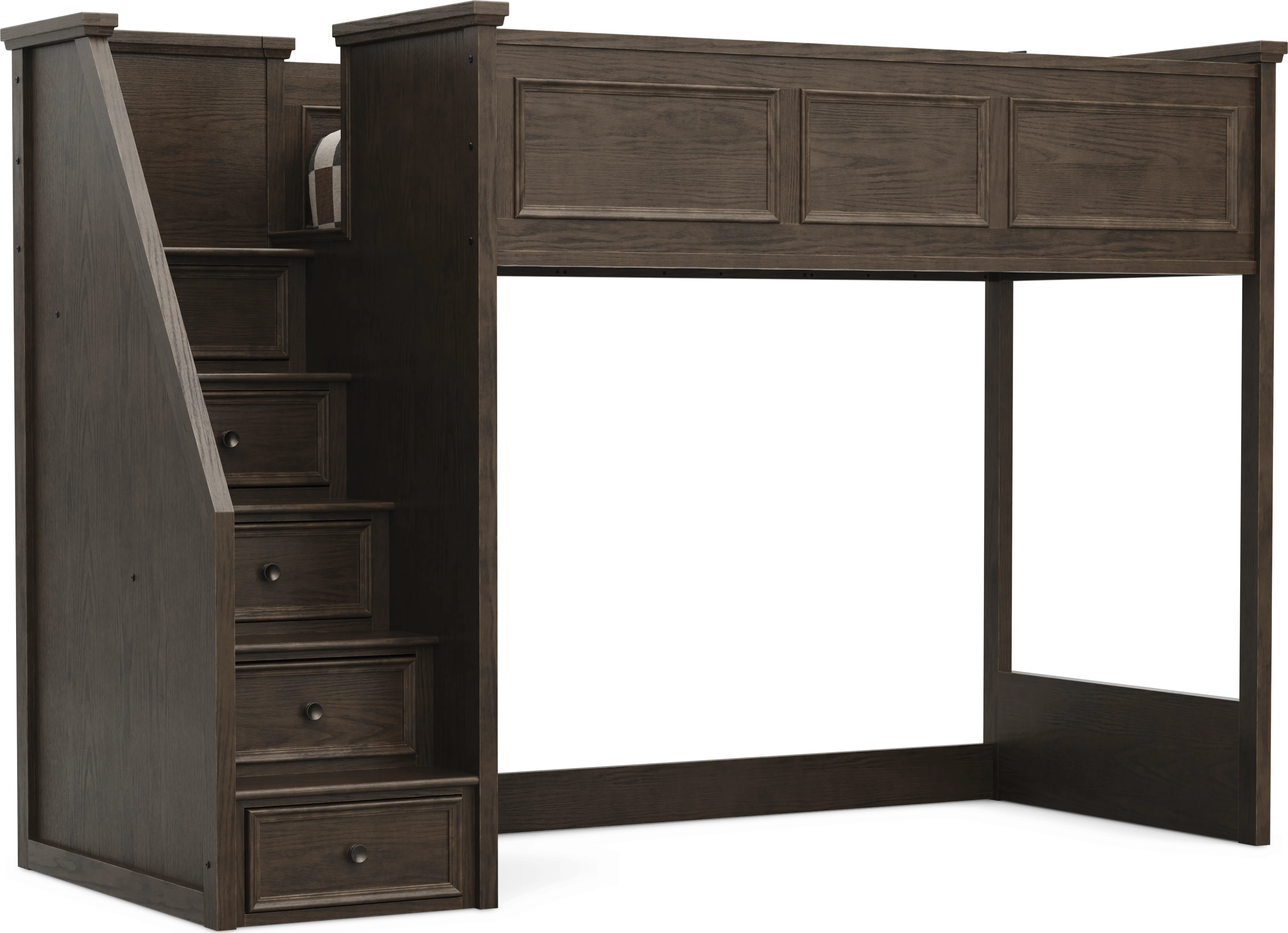 Kids Canyon Lake 2.0 Java Twin Step Loft Bed - Thumbnail - Image 1