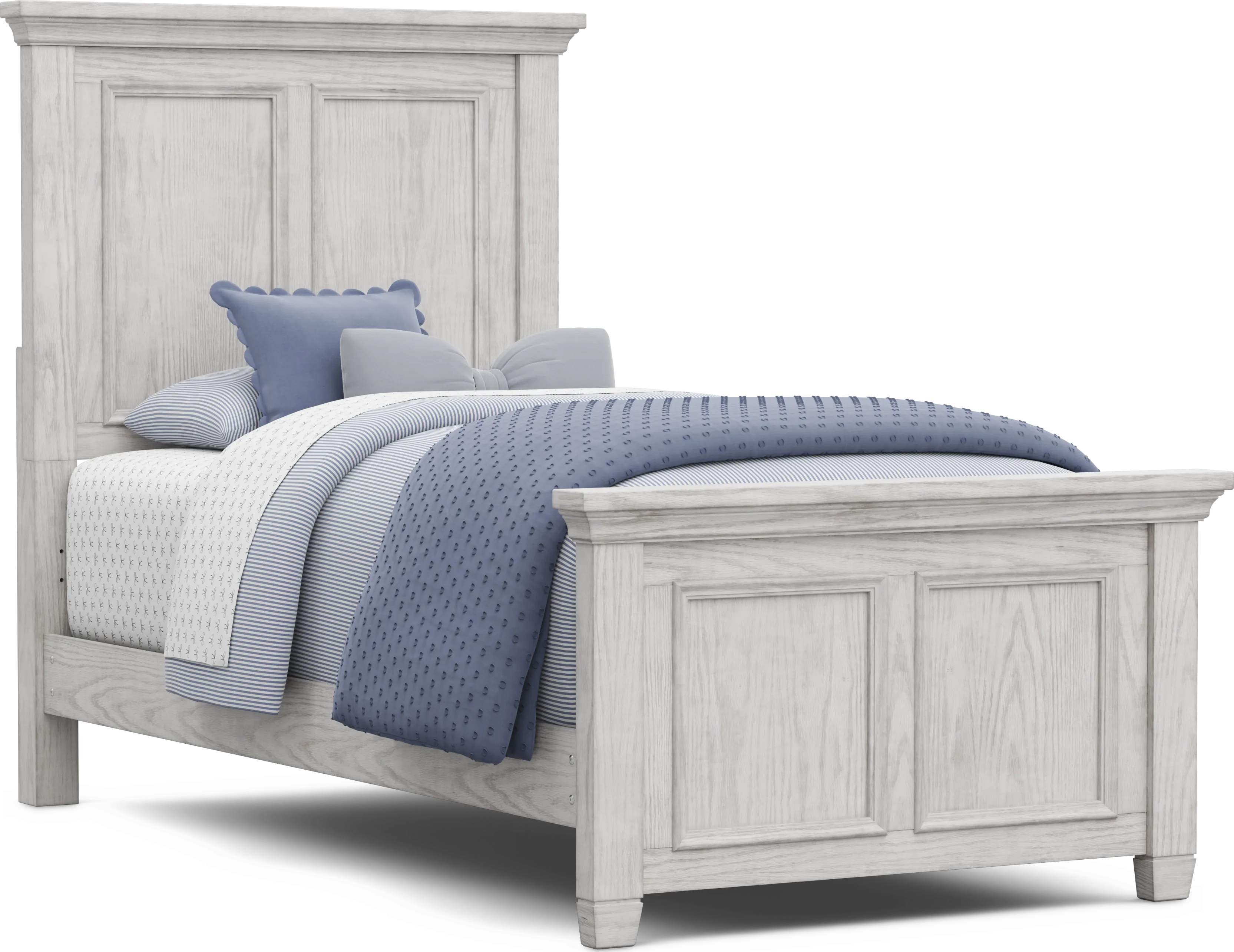 Kids Canyon Lake 2.0 Ash Gray Twin Panel Bed - Thumbnail - Image 1