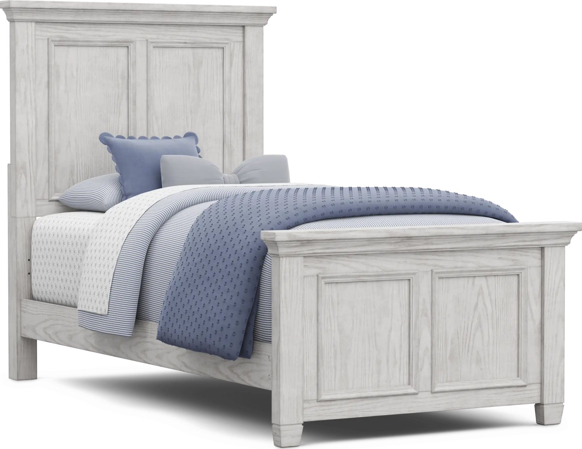 Kids Canyon Lake 2.0 Ash Gray Twin Panel Bed