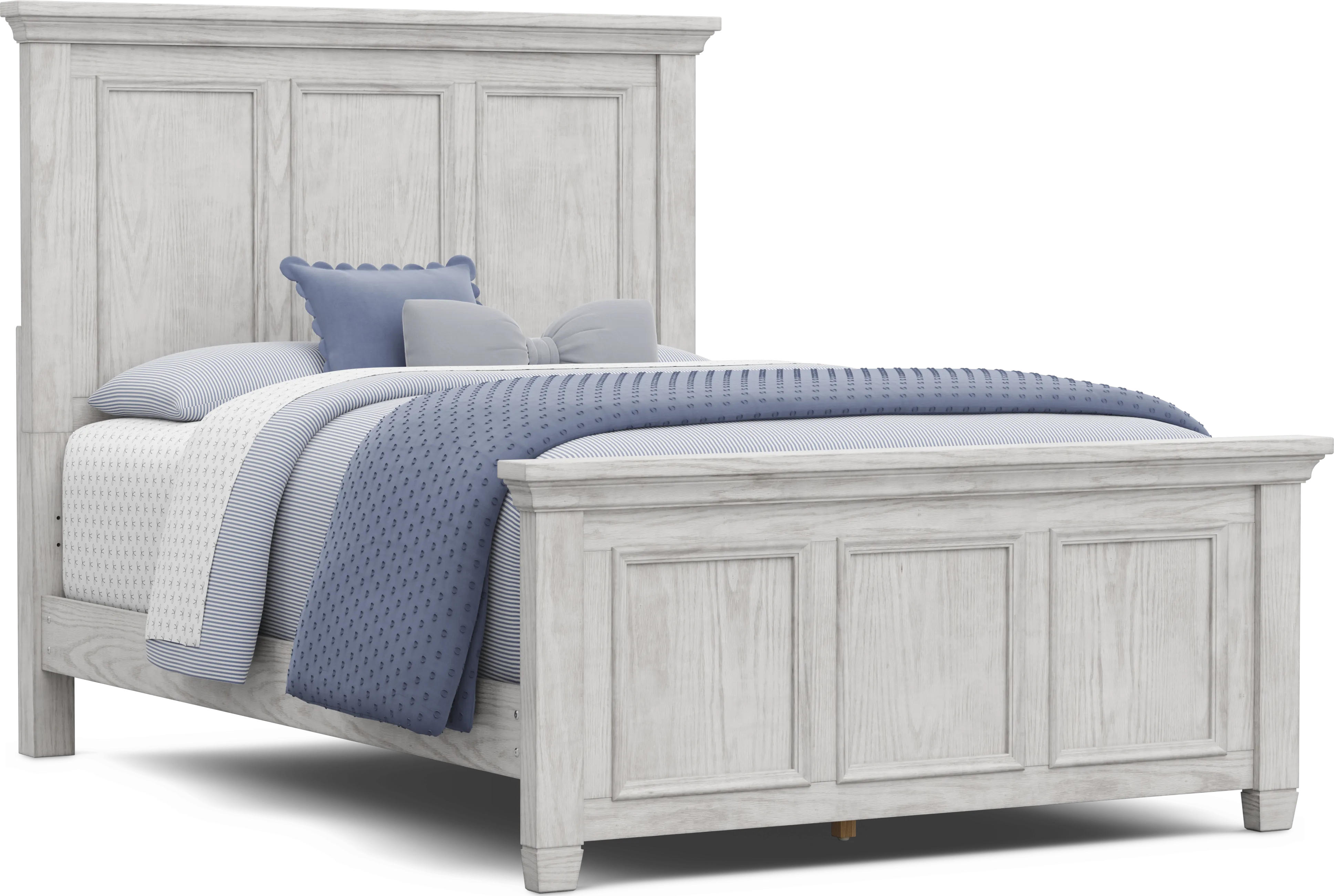 Kids Canyon Lake 2.0 Ash Gray Full Panel Bed - Image 1